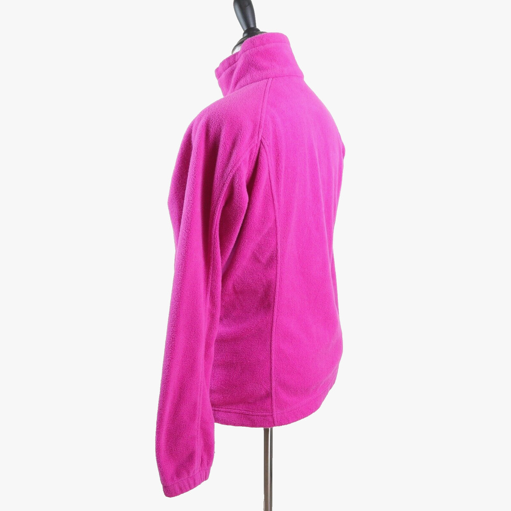 Columbia Women's L Fleece Full Zip Jacket Vibrant Pink Mock Neck - Picture 4 of 12